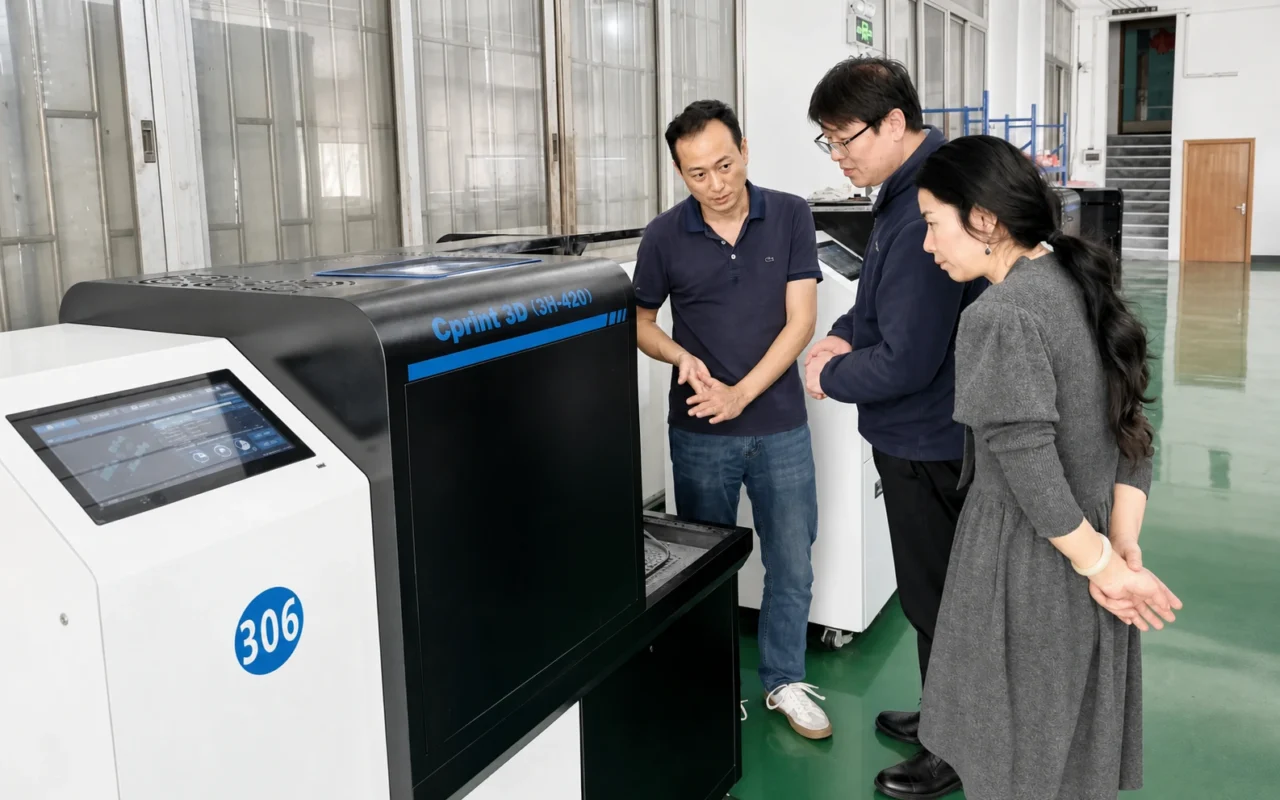 Liu Jianguo découvre l'imprimante 3D à cire 3H-420 sur Cprint 3D