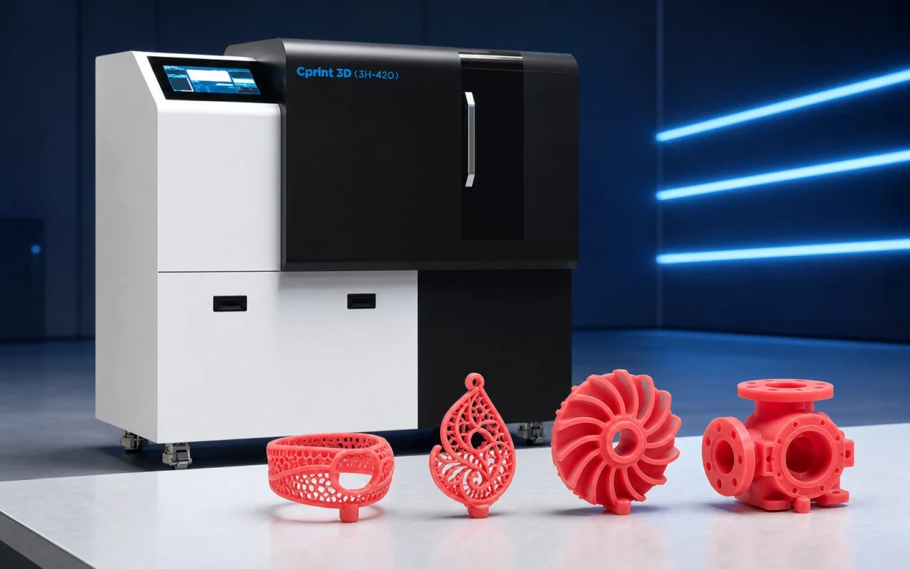 Imprimante 3D à cire à triple tête d'impression 3H-420 avec modèles de moulage de bijoux et industriels