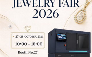 NUR STAR JEWELRY × Cprint 3D参展海报，展示3H-420 Plus及2026年10月27日至28日塔什干珠宝展27号展位信息